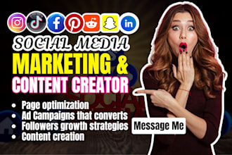 do social media marketing manager content creator social media reddit pinterest