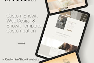 custom one page showit website