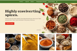 design spices shopify herbs sauce seasoning grocery store food recipe website