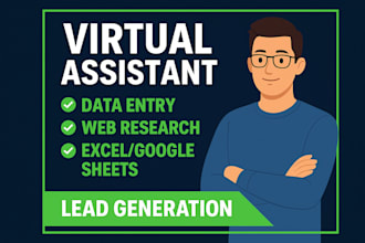professional data entry, web research virtual assistant PDF to excel expert