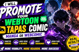 promote your webtoon tapas comic manga or webcomic