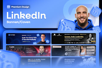 design premium and professional linkedin banner