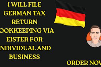 file german tax return bookkeeping via eister for individual and business