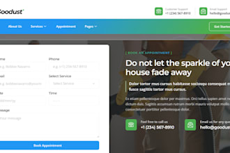build cleaning service website with appointment cleaning booking system