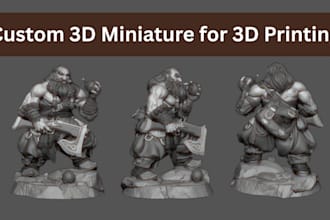sculpt 3d miniature painting 3d model warhammer table dnd tabletop