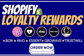setup shopify loyalty reward bon essent appstle rivo joy growave yotpo trustwill