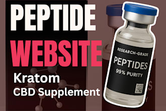 design SEO peptide website, kratom, cbd suppliers retail website nootropic store