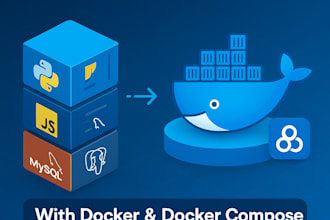 dockerize your app to a container and docker compose