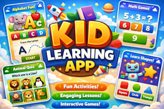develop interactive kid educational app language learning app and translator app