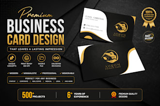 design premium business cards, letterhead and complete corporate stationery