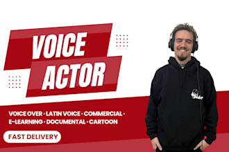 record a professional latin spanish voice over in neutral accent