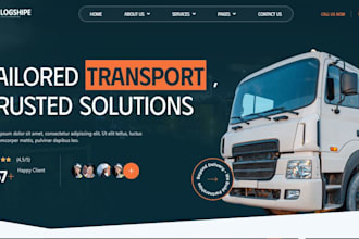 courier website, logistics website, trucking, transportation website, shipping