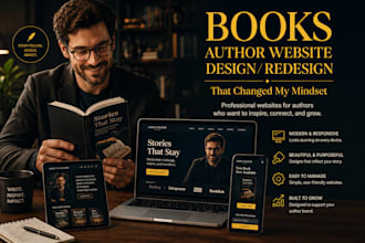 design author website, book author website, ebook website, ebook landing page