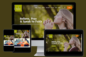 church website ministry website christian charity website church donation site