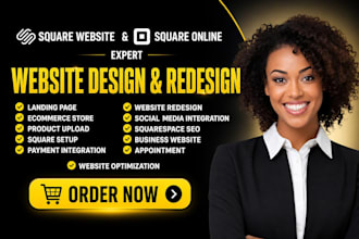 build square online store, square up, square website design