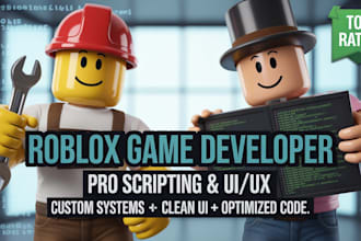 develop full roblox game creation from start to finish, be your roblox scripter