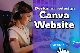 create a wonderful canva website design business website with wordpress