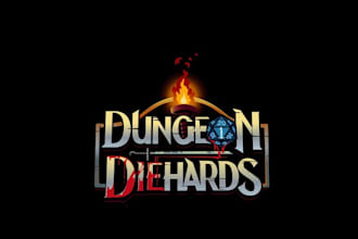 design spotless unique dungeon diehards logo