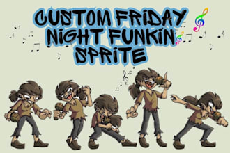 create custom friday night funkin fnf sprite sheets and animation for your mod