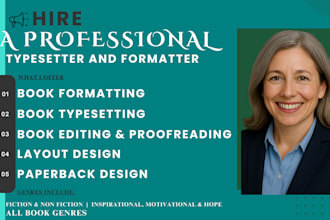 do professional book formatting, typesetting, kdp layout design for amazon KDP