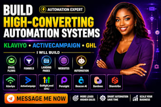 build klaviyo flows activecampaign ghl funnels websites pensight beacon ai