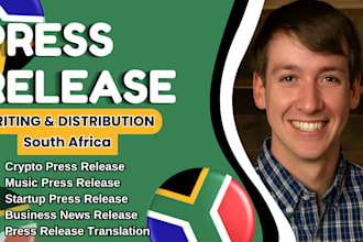 south africa press release on crypto music startup business and PR distribution