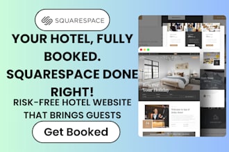 design a squarespace hotel booking website that drives direct bookings reservati