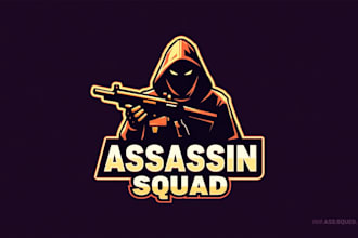 make eye catching assassin squad logo for you with express delivery