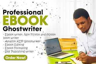 be fiction book ghostwriter, romance ghostwriter, self help ebook ghostwriter
