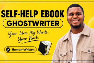 ghostwrite your self help ebook, non fiction book as a ghost book writer