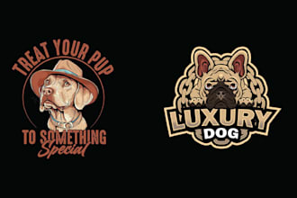 make high quality vintage dog bulldog pitbull logo