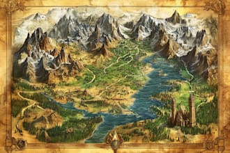 map illustration fantasy map design