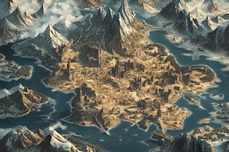 make a fantasy map illustration