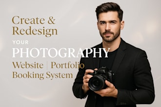 design and redesign your photography website, portfolios, online booking system