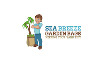 make wonderful luxurious logo for sea breeze garden bags