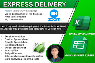 create custom excel spreadsheet, google sheets, automation, vba, macro, formulas