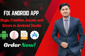 debug and fix android app bugs, crashes, and errors in android studio