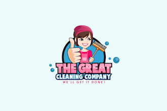 design glamorous classic great cleaning company logo