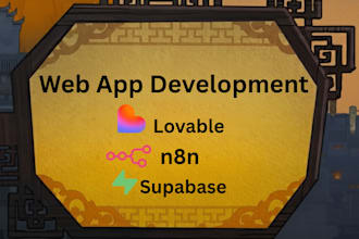 lovable ai, bolt new, supabase, web app, saas app, and n8n automation