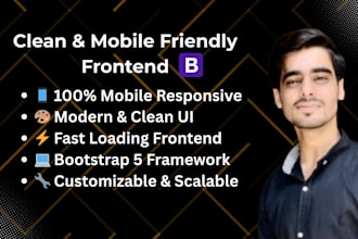 create a clean and mobile friendly frontend using bootstrap