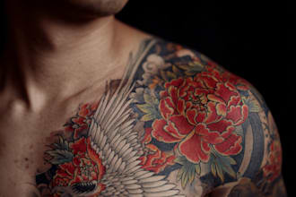 make a traditional japanese irezumi tattoo