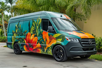 car wrap design and vehicle wrap design