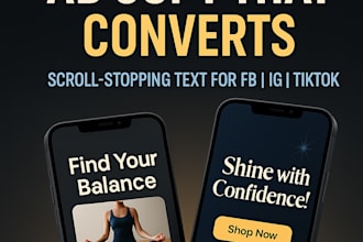 write scroll stopping ad copy for facebook, instagram and tiktok ads