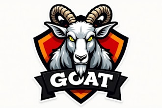 create an eye catching goat head logo design with unlimited revisions