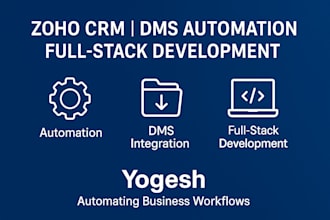 customize zoho crm implement m files dms and build full stack apps