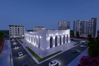 design 3d event halls, auditoriums, conference center, multipurpose spaces