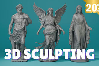 sculpt 3d model, action figure, statue, toys for 3d printing