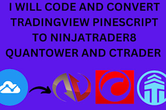 code and convert tradingview pinescript to ninjatrader8, quantower, ctrader