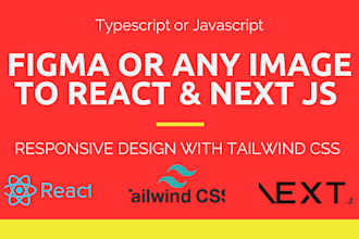 convert figma or image to  nextjs or nuxtjs with responsive