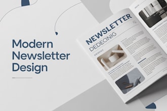 design professional newsletter or newspaper in a4 size